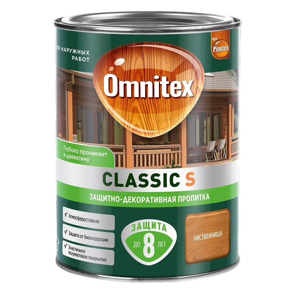 Пропитка Omnitex Classic S Лиственница 0,9л