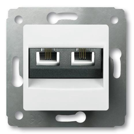 Розетка CARIVA 2-ая ТЛФ бел. Leg773639