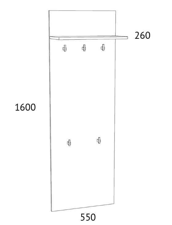 Вешалка  Нортон НМ 040.73 Дуб крафт табачный