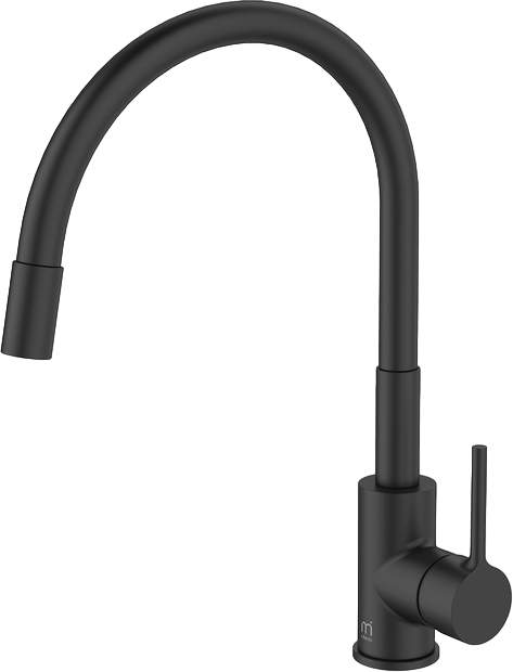 Смеситель Milardo Meal  M01BL0FM05 д/кухни с гибким излив., черный матов.