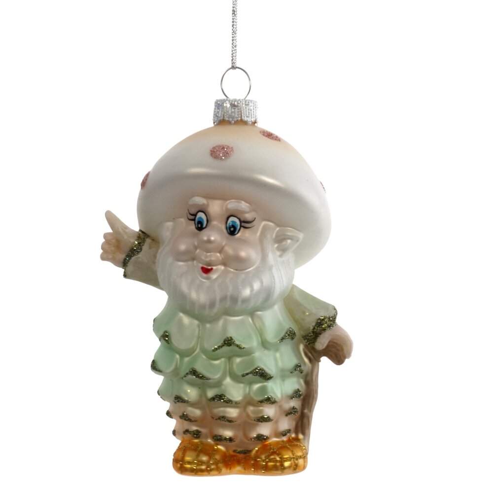 REMECO COLLECTION Игрушка елочная 809331 Гриб 8,5х6х13см (стекло) 