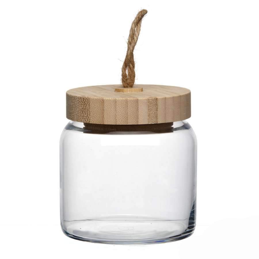 PASABAHCE Банка 43573 Вуди д/сыпучих 575мл с деревянной крышкой (6)