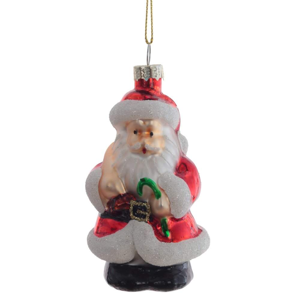REMECO COLLECTION Игрушка елочная 805732 Дед Мороз 5,5х5х10,5см (стекло)  