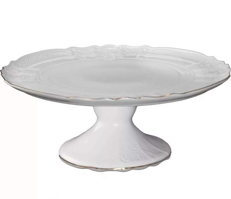 LENARDI Maria Gold Блюдо 226-029 для торта на ножке 31см  