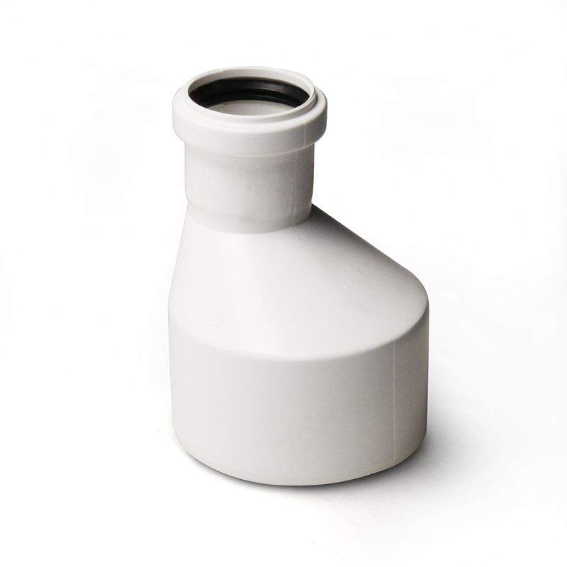 Переход кан. конус малошумный белый Stilte Ду110х50