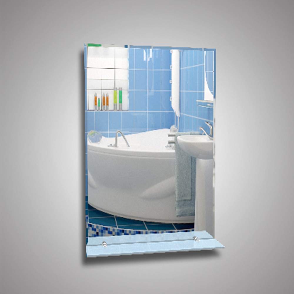 Зеркало  80х60см  46198а с фацетом + полка 60см