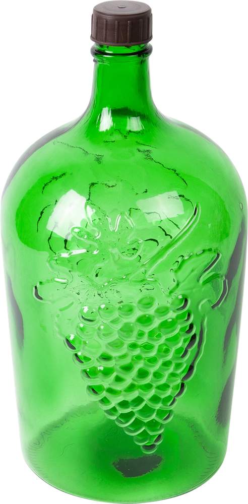 Бутылка Винная 7л Симон зеленая с крышкой /38 (3)
