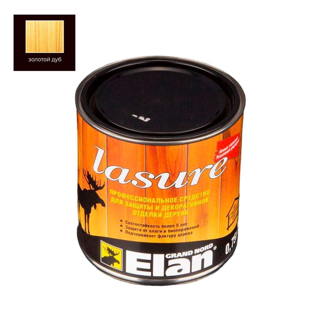 Лазурь долговечная Элан  0,75л  золотистый дуб
