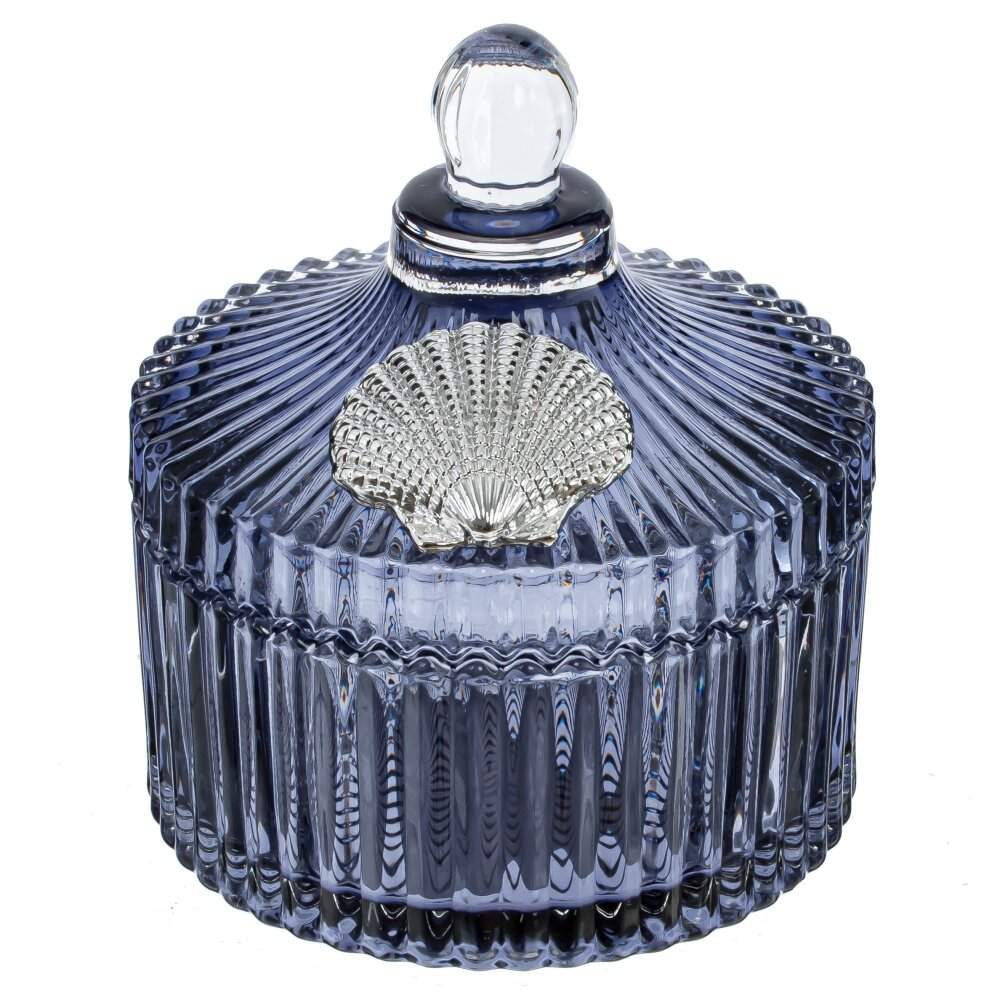 REMECO COLLECTION Шкатулка 804964 Ракушка стекло/металл 10,5х10,5х12,5см