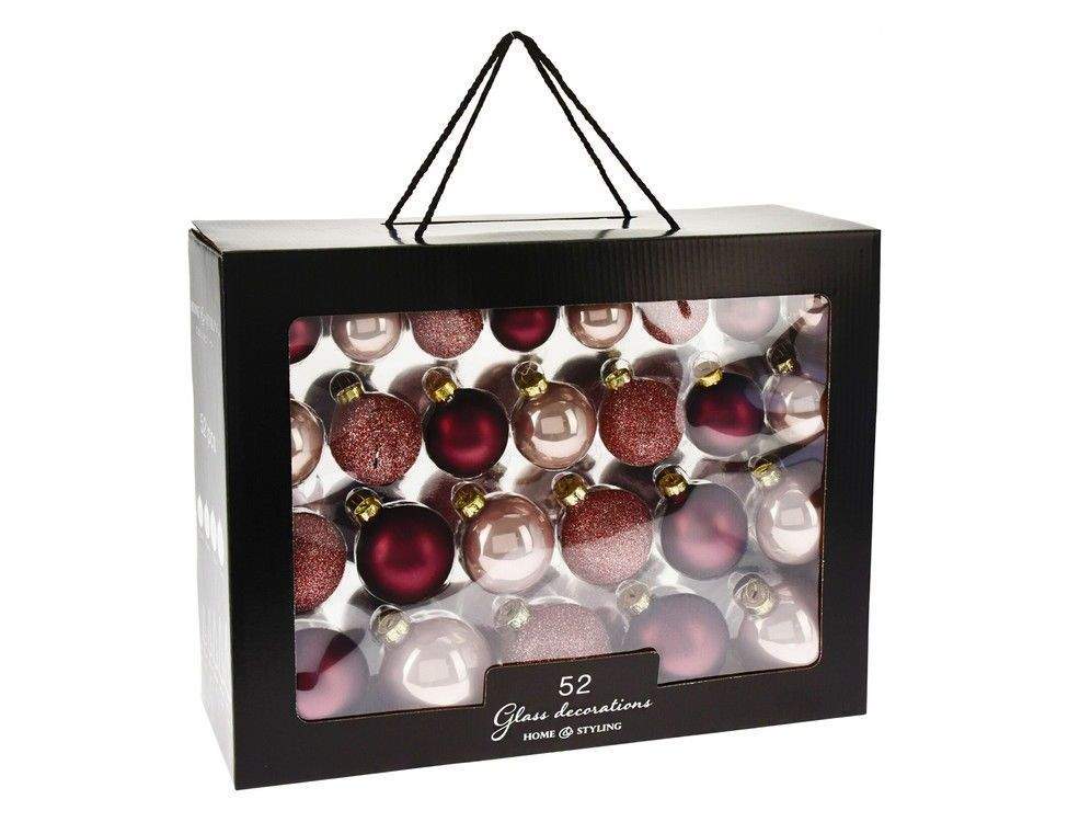 KOOPMAN Набор шаров микс/52шт Праздничный аккорд-Изысканный вечер 4/5/6/7см AVK200050 (стекло) 