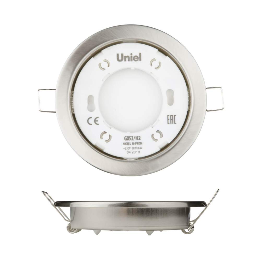 Светильник GХ53/H2 NICKEL 10 PROM ЮНИЕЛ UL-00005054