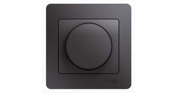 Светорегулятор (диммер) SE Glossa  Графит  630Вт/В в сборе  GSL001337