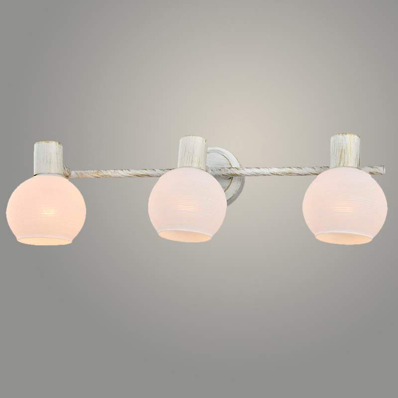 ARTE - 14946/3 WT+GD  Спот  Е14 h140 3x40W  белый с золотом WAN19