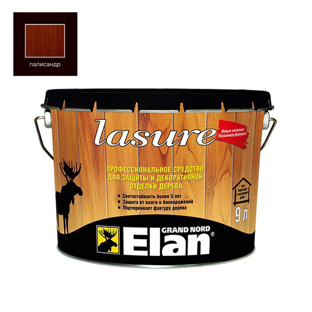 Лазурь долговечная Элан  9л  палисандр