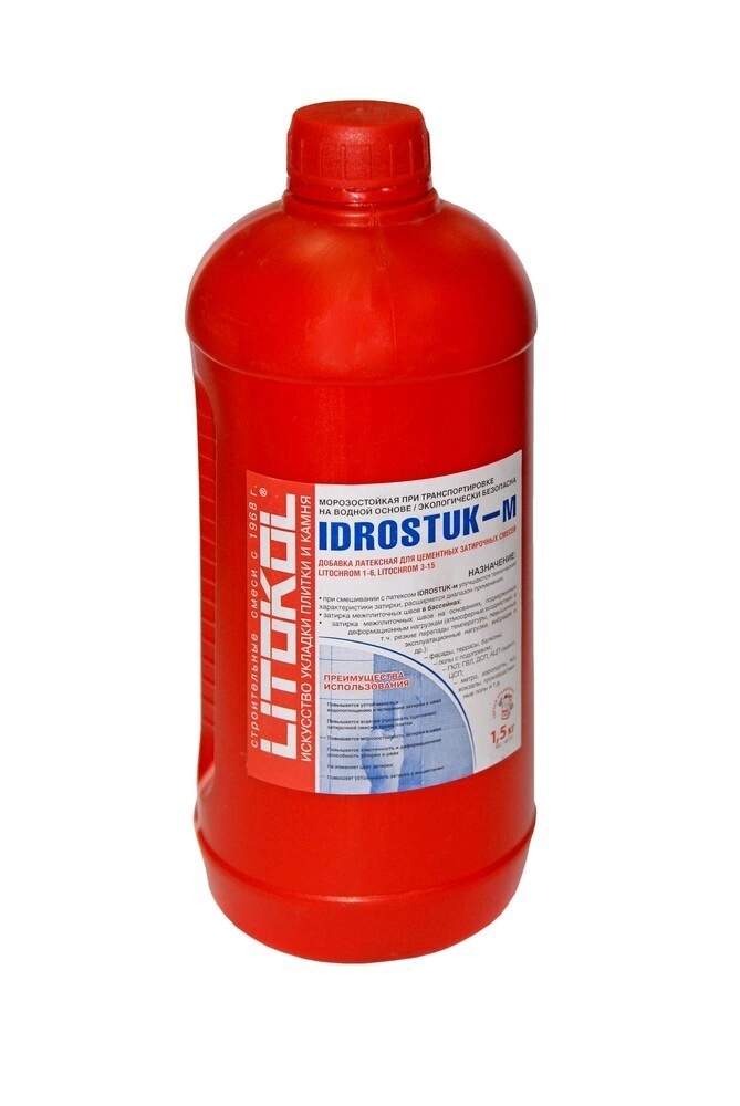 Добавка латексная д/затирок Idrostuk -м 1,5кг  22551