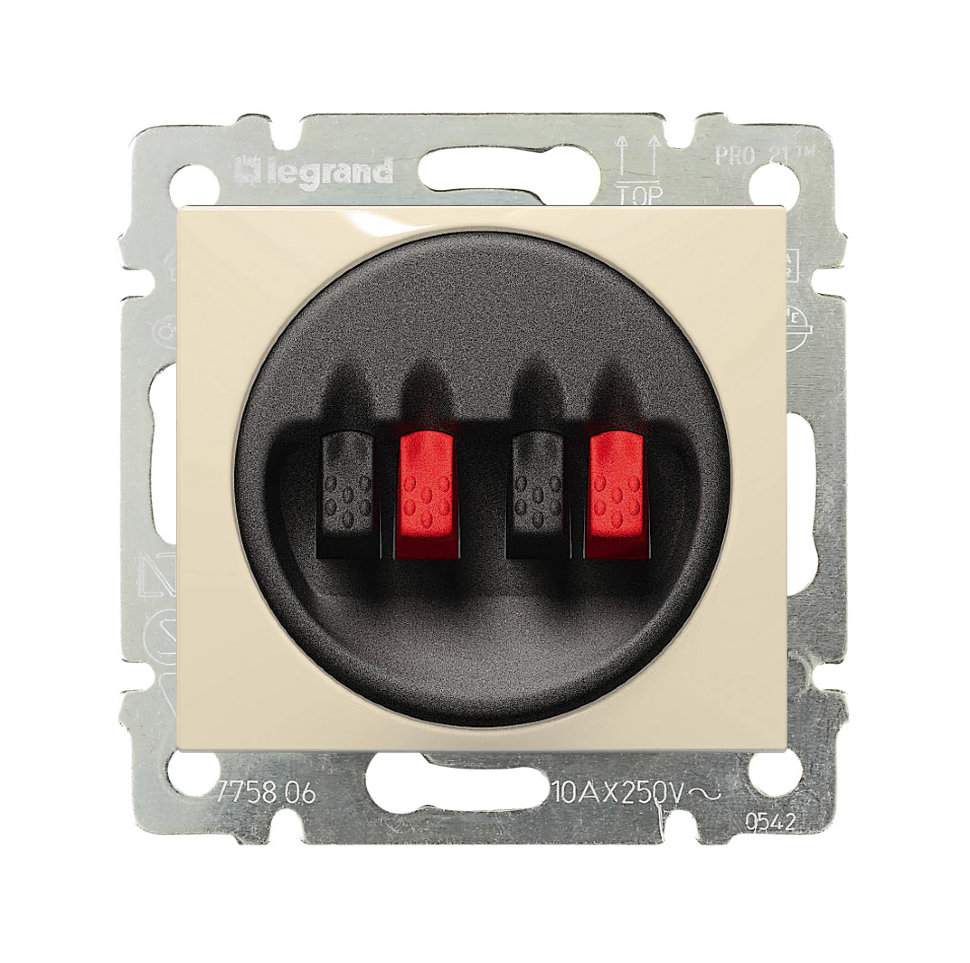 Розетка  VALENA  для колонок, 2-я сл.кость 774324