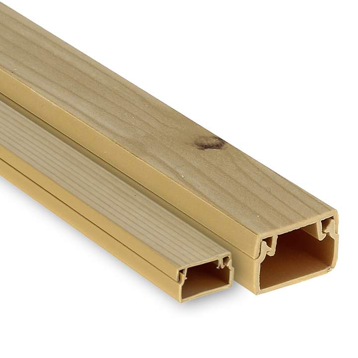 Кабель-канал 40х16 L2000 пластик Plast  EKF kk-40-16w свет. дерево