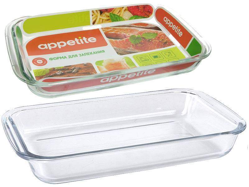 TM APPETITE Форма PL5 д/запекания прямоугольная 2200мл с ручками 34х21см h5см 