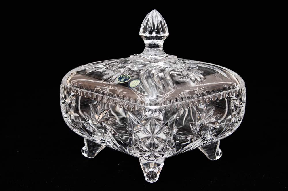 CRYSTAL BOHEMIA Доза Pinwheel с крышкой 24,5см 52102/1/26080/245 БПХ482