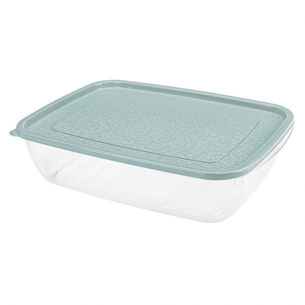 БЫТПЛАСТ Контейнер 4311958 Phibo Арт-декор д/СВЧ 5000мл 352х256х85мм св.голубой 