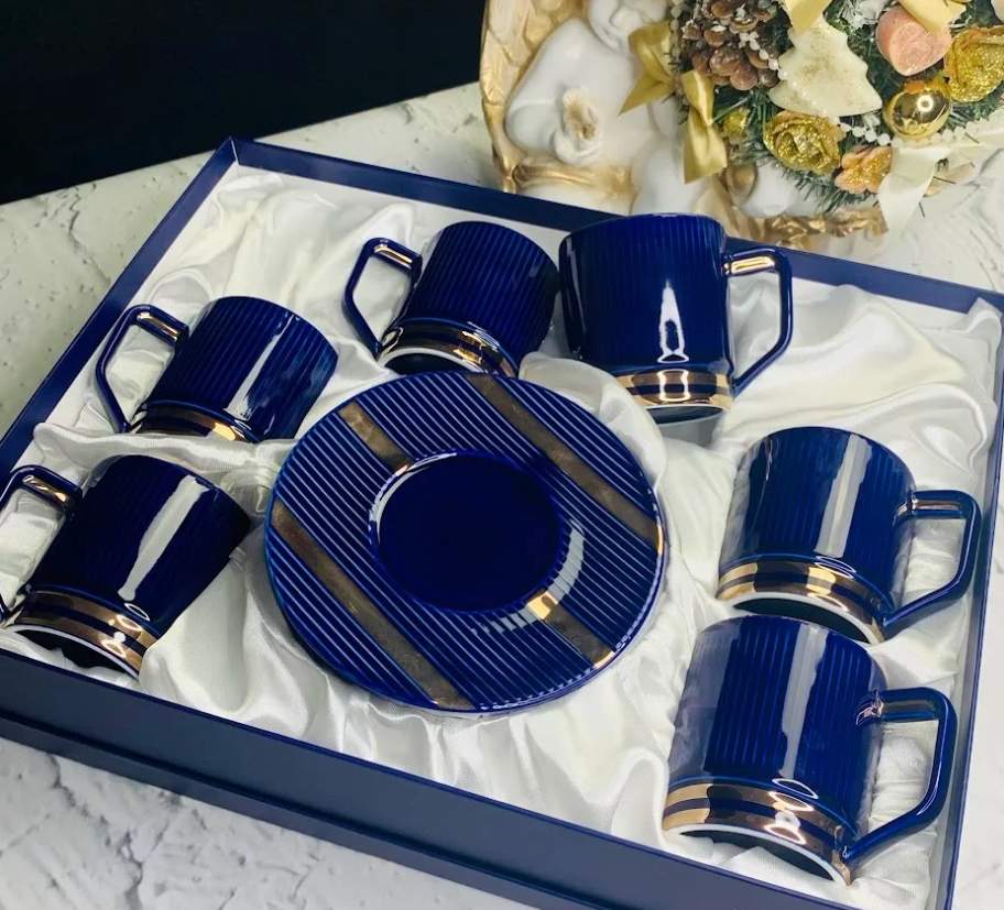 LENARDI Набор чайный 133-263 12пр/6перс 240мл Эллада синий