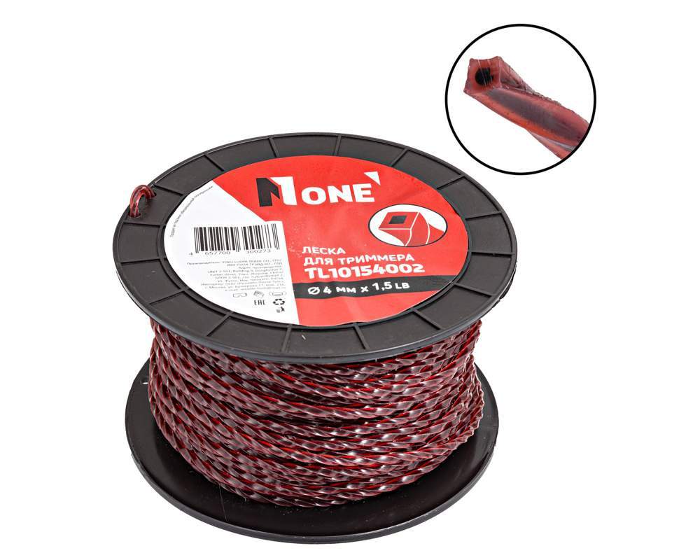 Леска NUMBER ONE  4.0мм (1/63м) 2-ух сл./круч. 1,5 LB  TL10154002