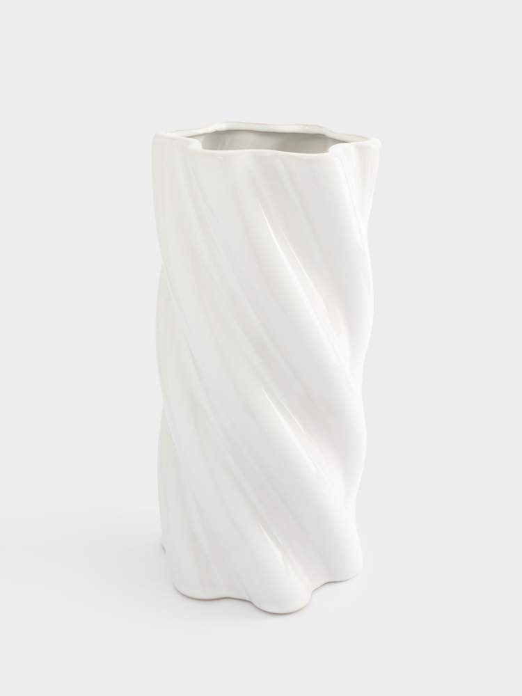 ANNA LAFARG Ваза Drapery 30см керамика молочно-бежевый ANLAF-CVC-270125