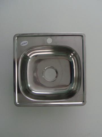 Мойка FABIA врезная 48х48 Гофросифон в комплекте  0,6мм глуб.16см  4848