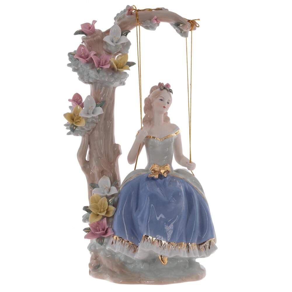 REMECO COLLECTION Статуэтка 804737 Девушка на качелях фарфор 18,5х13х35,5см