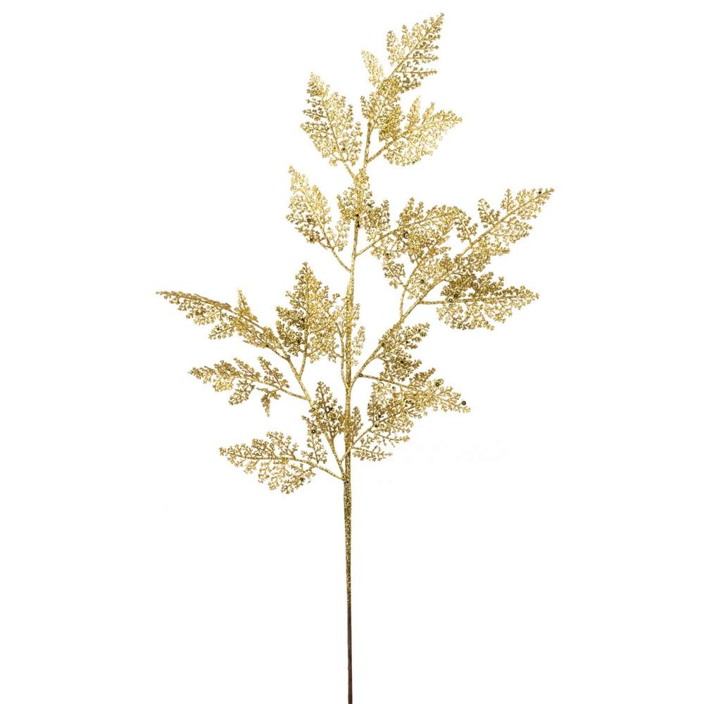 DECOLINE Ветка декоративная HST24-960-1 с глиттером 84см золото 