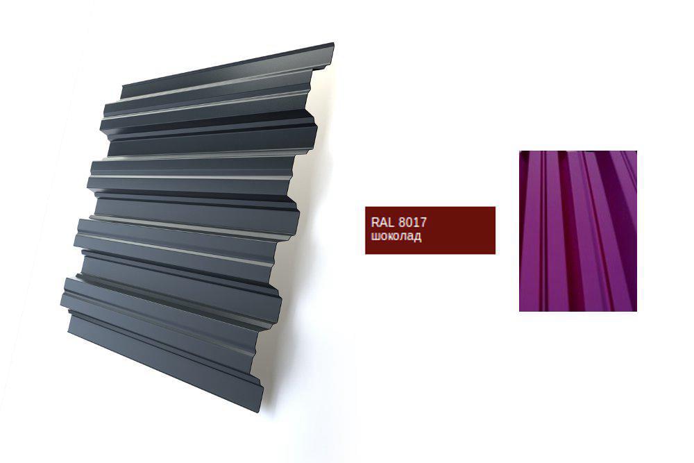 Профнастил С20В 0,45 PE RAL  8017 - шоколад / 6 м.п.