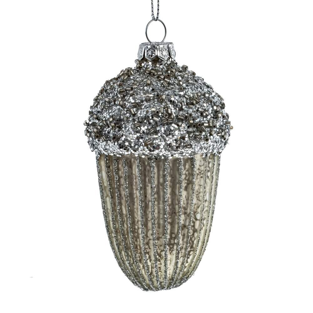 REMECO COLLECTION Игрушка елочная Желудь 805697 стекло 5,5х5,5х9см