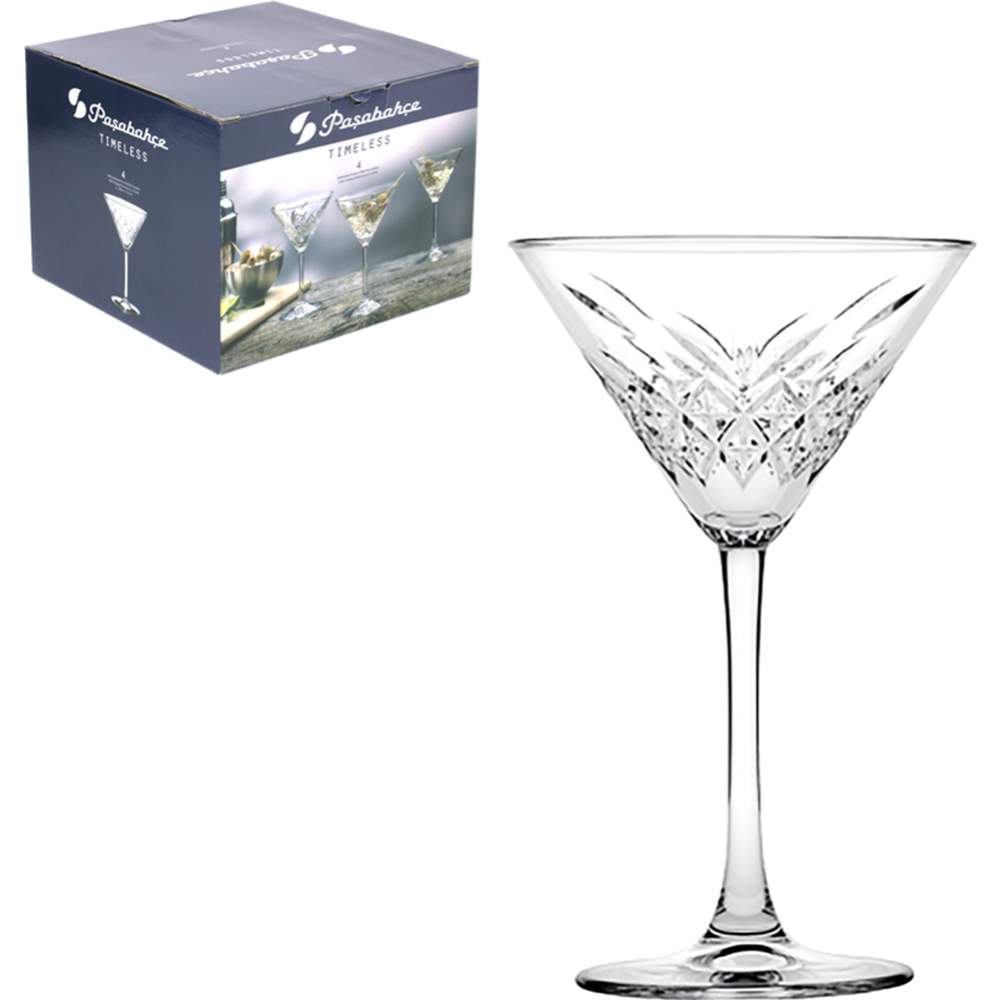 PASABAHCE Таймлесс 440176 Набор бокалов 230мл д/мартини 4шт