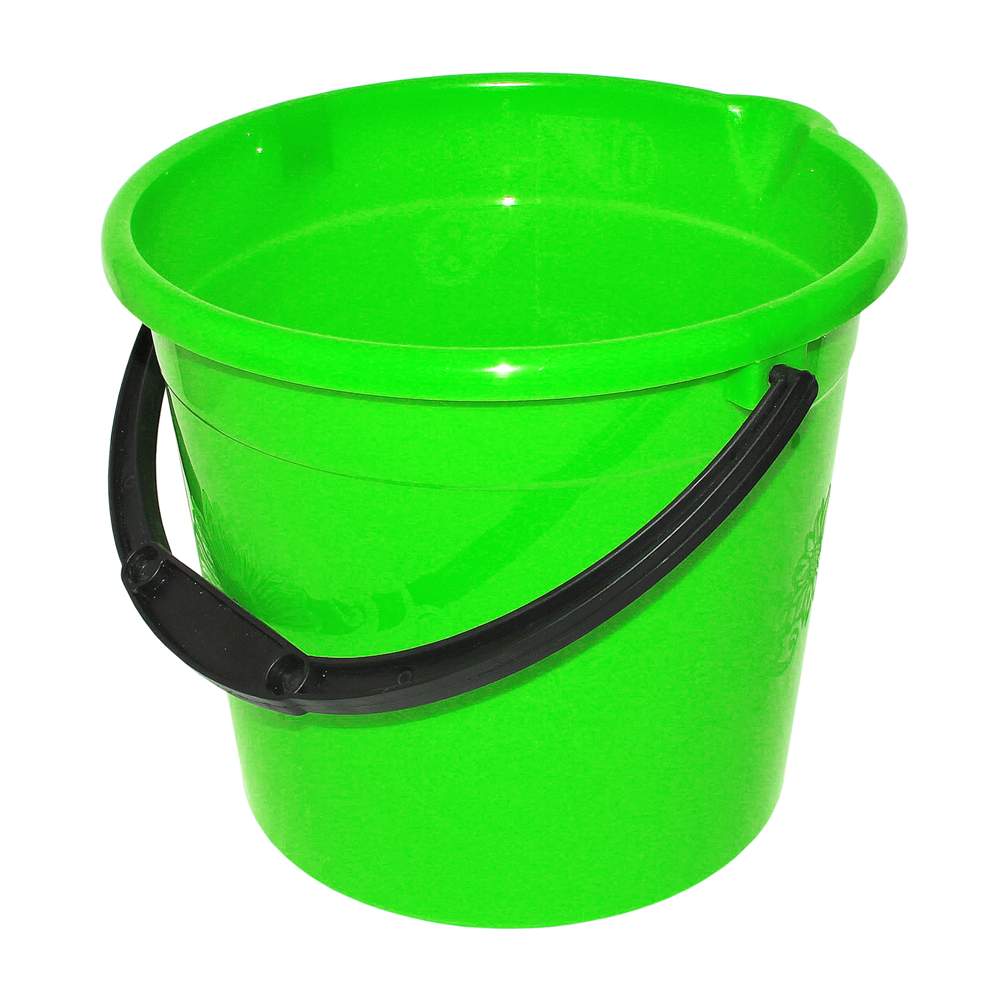 Ведро 10л  мерн.делен, с носик, зеленый  305-0116/287288
