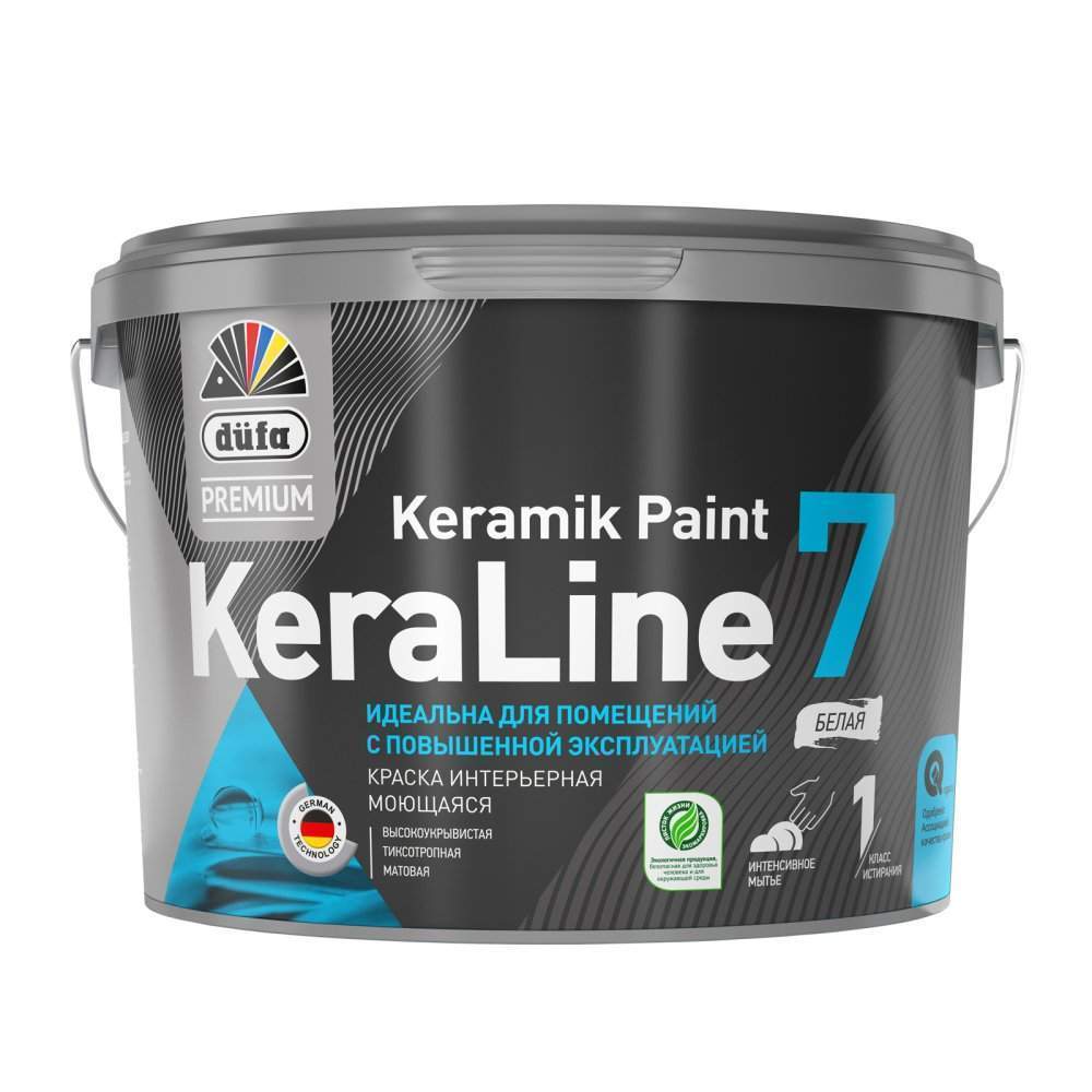 Краска <b>Dufa</b> Premium KeraLine Keramik Paint 7 д/стен и потолков мат.база 3  2,5л