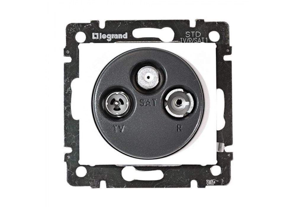 Розетка  VALENA  TV-FM-SAT проходная белая 774437