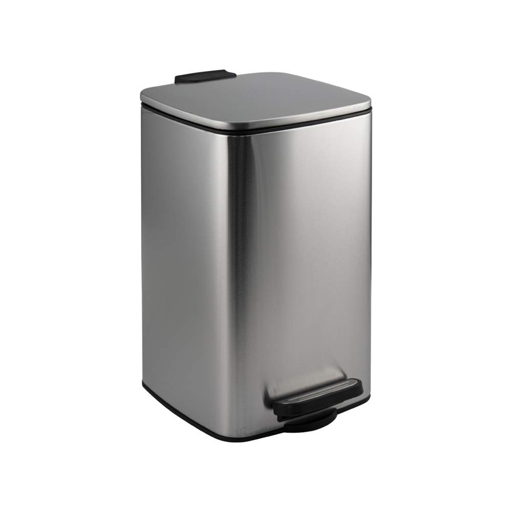 Ведро квадратное   8л с пед. нерж. сатин  Санакс  10808