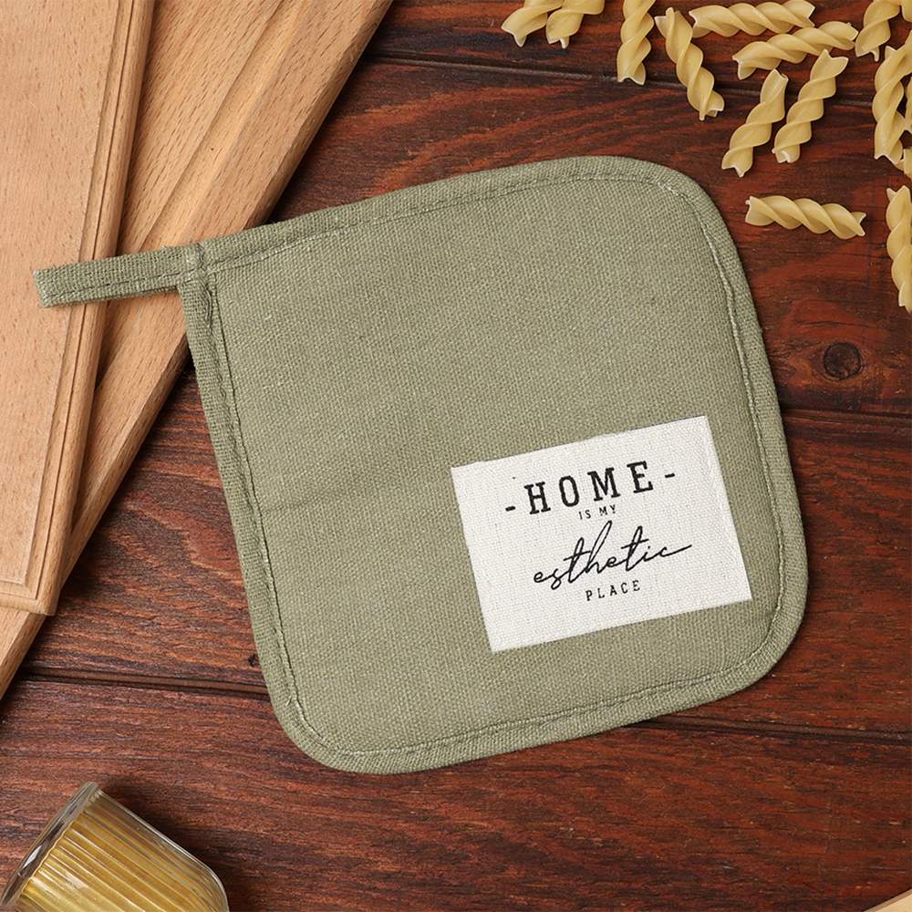 ЭТЕЛЬ Home Прихватка 16х16см зеленый 50% хлопок,50% лен 10068902