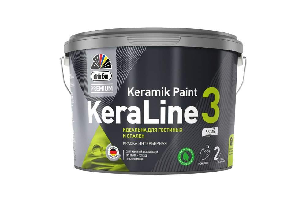 Краска <b>Dufa</b> Premium ВД  KeraLine 3 д/умеренной эксплуатации база 1  2,5л