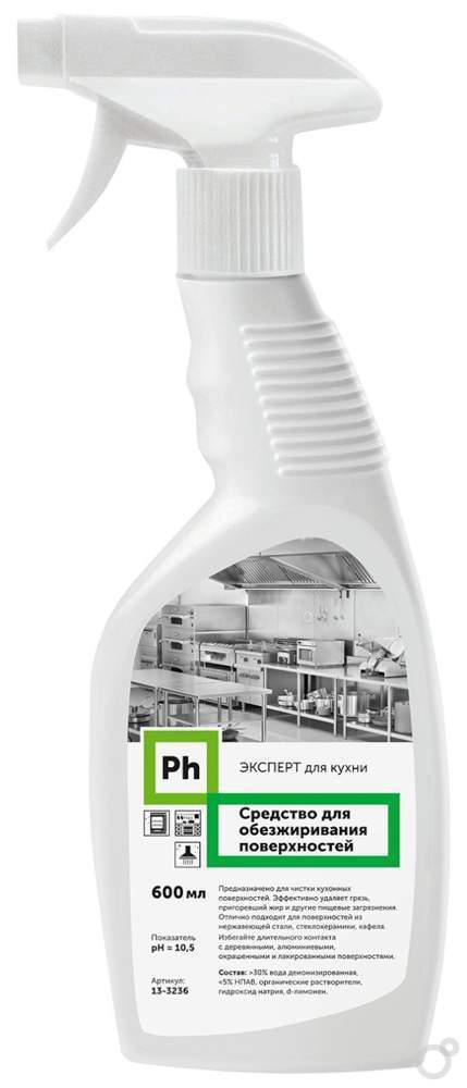Ph Эксперт для кухни, ср-во для обезжиривания поверх. 600мл. 13-3236