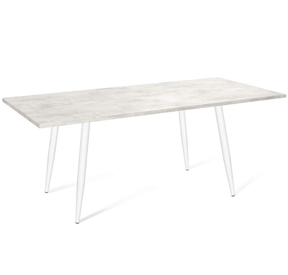 Стол Sheffilton SHT-TU 14/140/80 ЛДСП/металл каркас SHT-TU14 TU20 белый муар/белый  SHT-T190