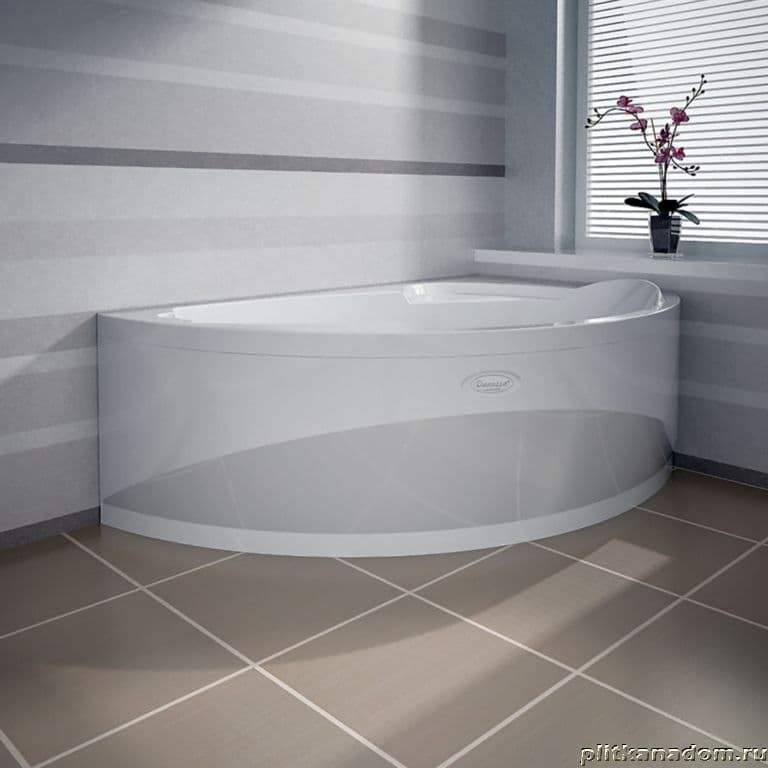 Ванна акрил. Варна 165х105 (прав.) +фронт. панель, каркас, слив-перелив