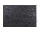 Коврик резиновый  40х60 "Следы"  черный SUNSTEP