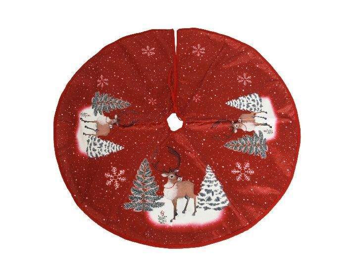 KAEMINGK Коврик под ёлку Теплая радость Олени 110см 611616-2 