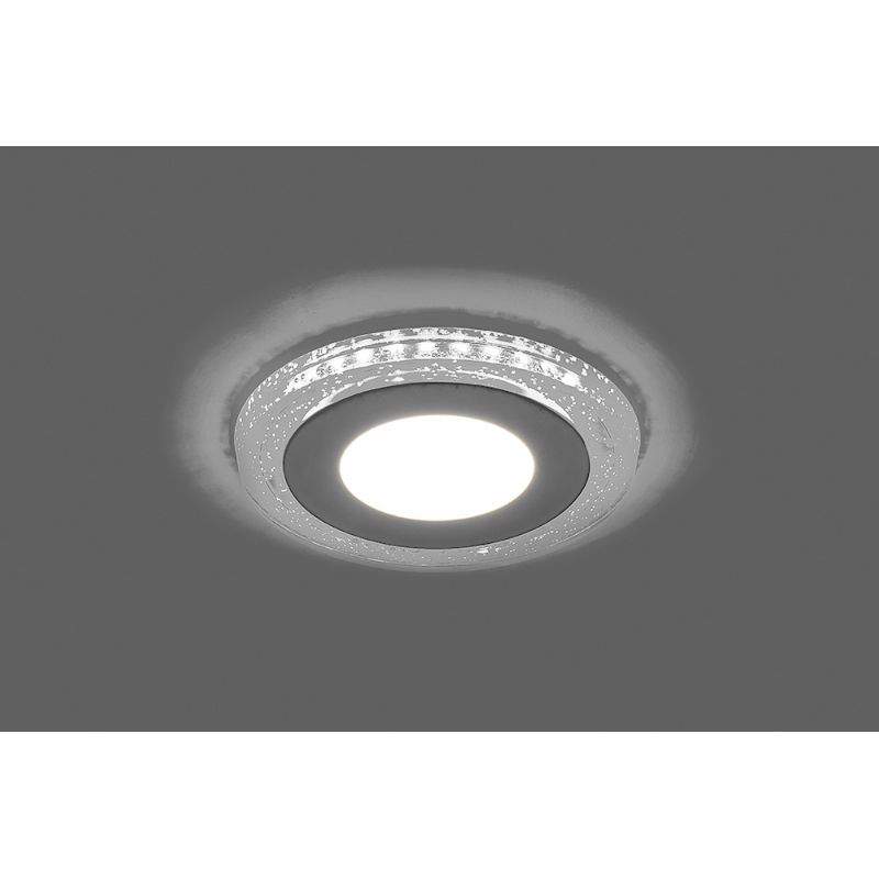 Свет-к встраив. светодиод. 6W 480Lm 4000К белый и подсветка 4000К AL2330  29584