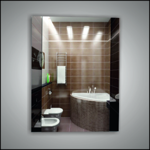 Зеркало  67х52см  45224гр  серые вставки