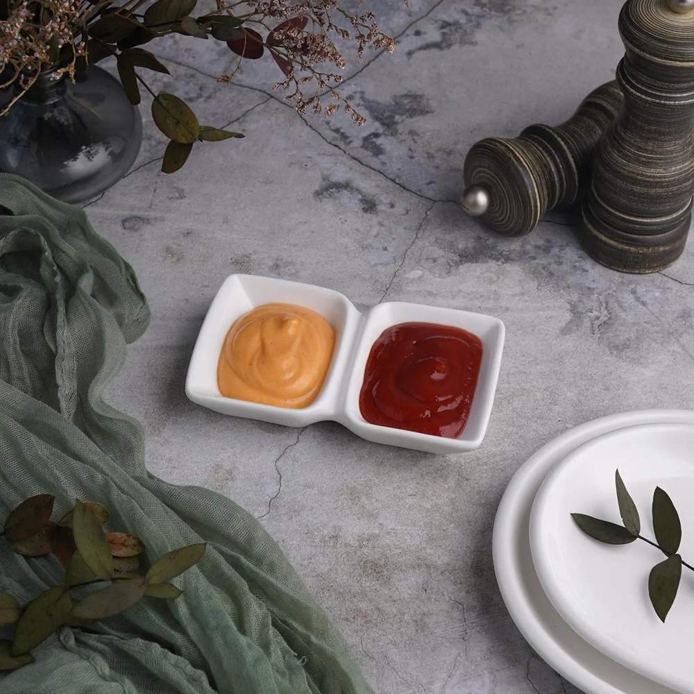 P.L. Proff Cuisine Классика Соусник 81229561 двойной 50/50мл 120х73х23мм (20) 