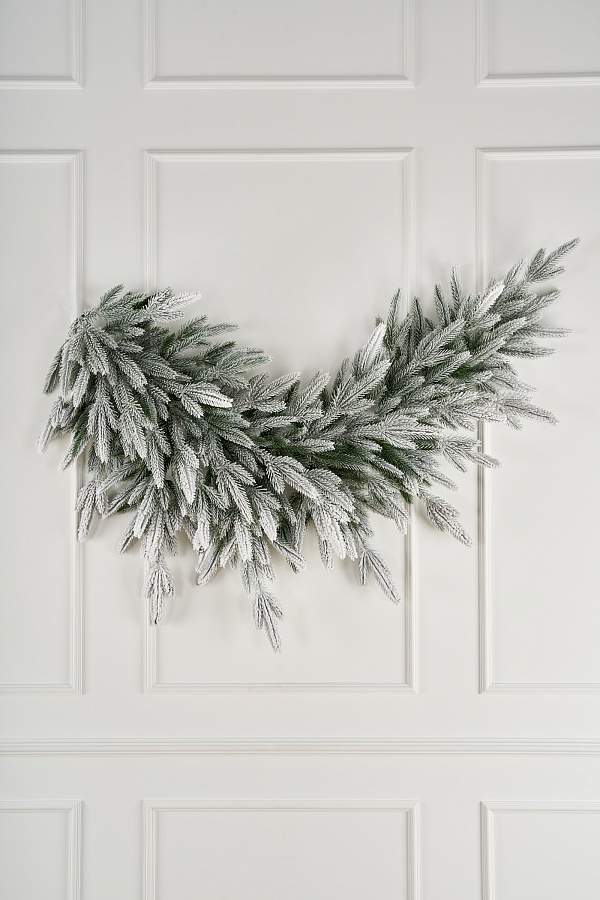 MAX CHRISTMAS Ветка-капля рождественская Кассиопея заснеженная 115см 100% литые веточки КХКЗ 115