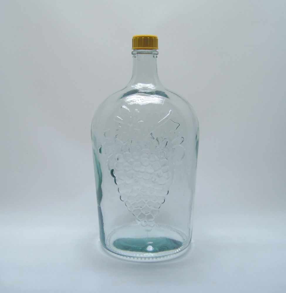 Бутылка Винная 5л Лоза без ручки прозрачная с крышкой /38 (4)