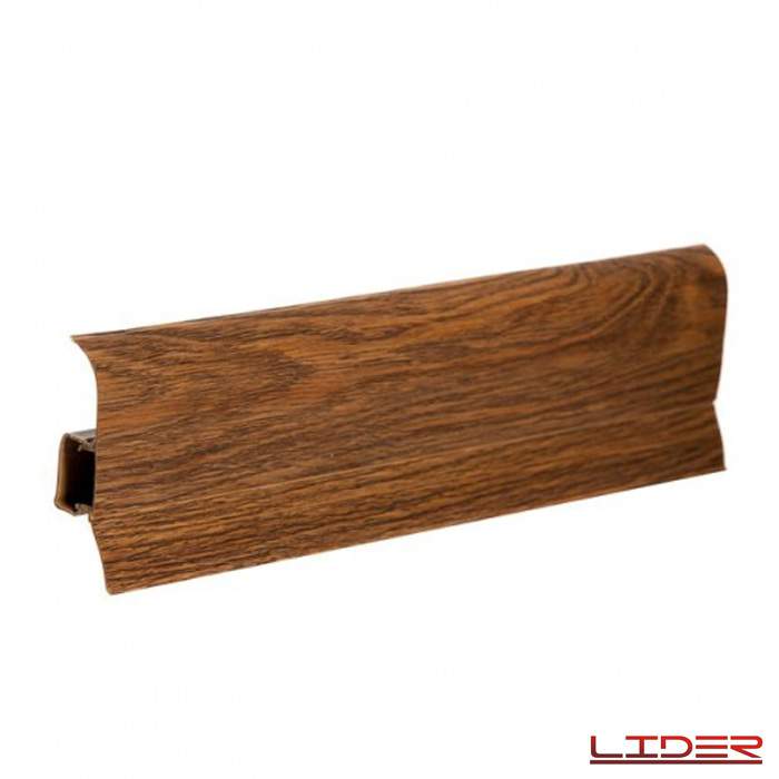 738M Плинтус мат. Дуб темный 2500/75/24мм Лидер